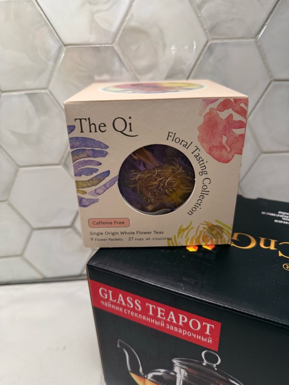 The Qi Flower Floral Tea And Glass Teapot Set Brand New Great Mothers Day Gift! - Picture 2 of 10